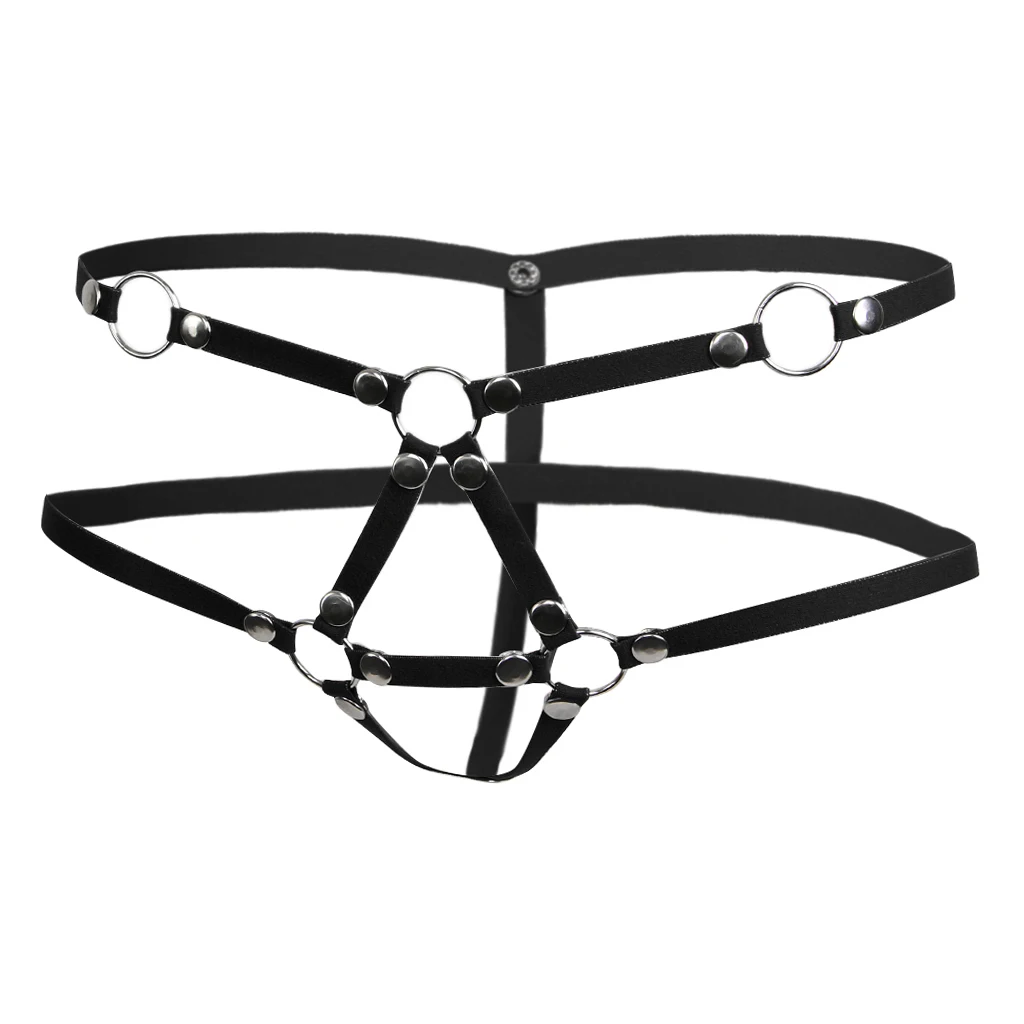 Men's Sexy Rivet Thongs Underwear Bulge G-string Jockstrap T-Back Underpants