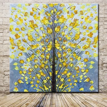 

Arthyx Hand Painted Tree Flower Oil Paintings Modern Abstract Canvas Pop Art Poster Wall Picture For Living Room Home Decoration