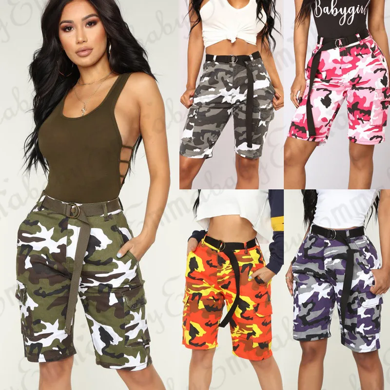 Fashion Women workout Casual Camo shorts feminino Outdoor Casual Camouflage harajuku Trousers beach high waist streetwear