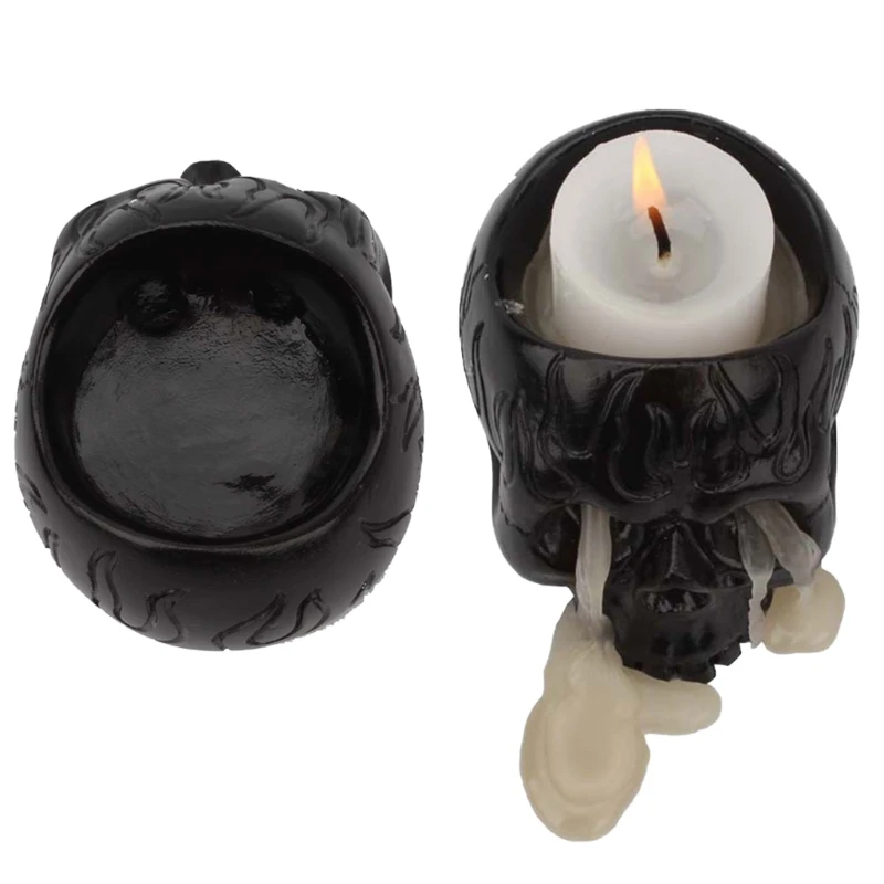 Home Décor Coral Skull Votive Candle Holder Candlestick Holders