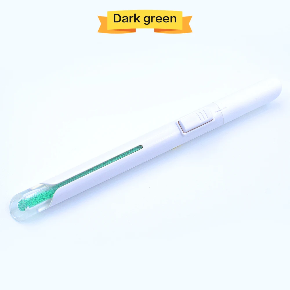 0,8 1,0 1,2 мм металлические бусины, аксессуары для ногтей, поляризационные ручки для дизайна ногтей, Стальные Бусины, инструменты для маникюра, 4 цвета - Цвет: dark green  1.0mm