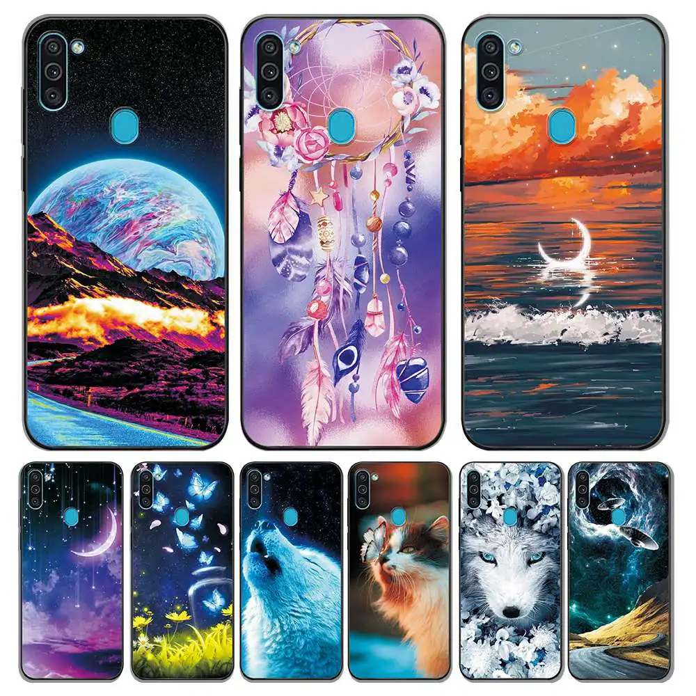 Custodia M11 Per Samsung Galaxy M11 Custodia In Silicone Tpu Custodia Morbida Per Telefono Posteriore Per Samsung Galaxy M11 M115F M 11 6.4 "Paraurti 