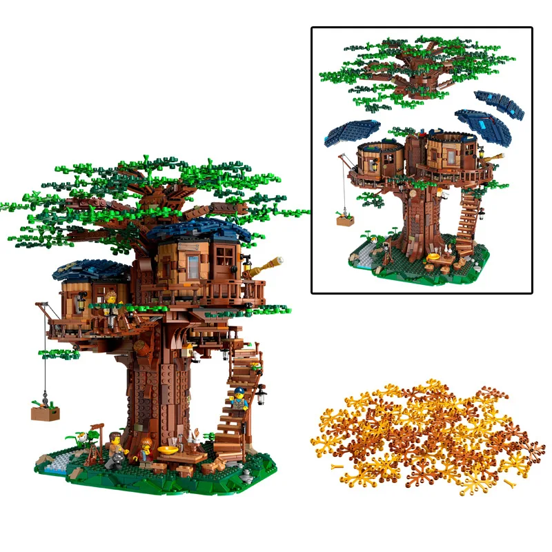 

In stock 3117Pcs Tree House Model Building Blocks Compatible legoinges IDEAS series 21318 Bricks DIY Toys for Children