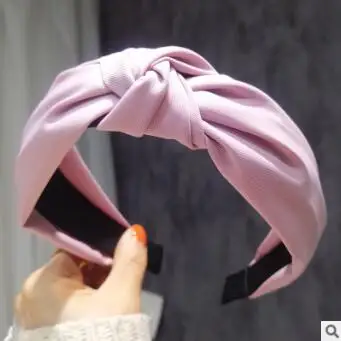 4 50 шт./лот DIY простой мульти ткани чистый цвет галстук узел головные повязки с бантиком Инструменты для укладки волос аксессуар HA1526 - Цвет: 4