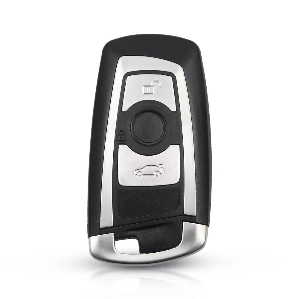 KEYYOU 10X3/4 кнопки смарт-пульт дистанционного ключа оболочки для BMW F CAS4 5 серия 7 серия E90 E92 E93 E91 X5 смарт-ключ чехол - Цвет: 3 Button Silver