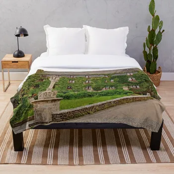 

Soft Blanket for Bed Sherpa Flannel Fleece Blanket Home Travel Sofa Soft Throw Blanket Ivy Covered Building Rochefort En Terre M