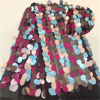 

2019 Fashion African Tulle Lace Fabric 2019 High Quality French Nigerian Lace Fabric Sequins Embroidery Lace Trim For Party