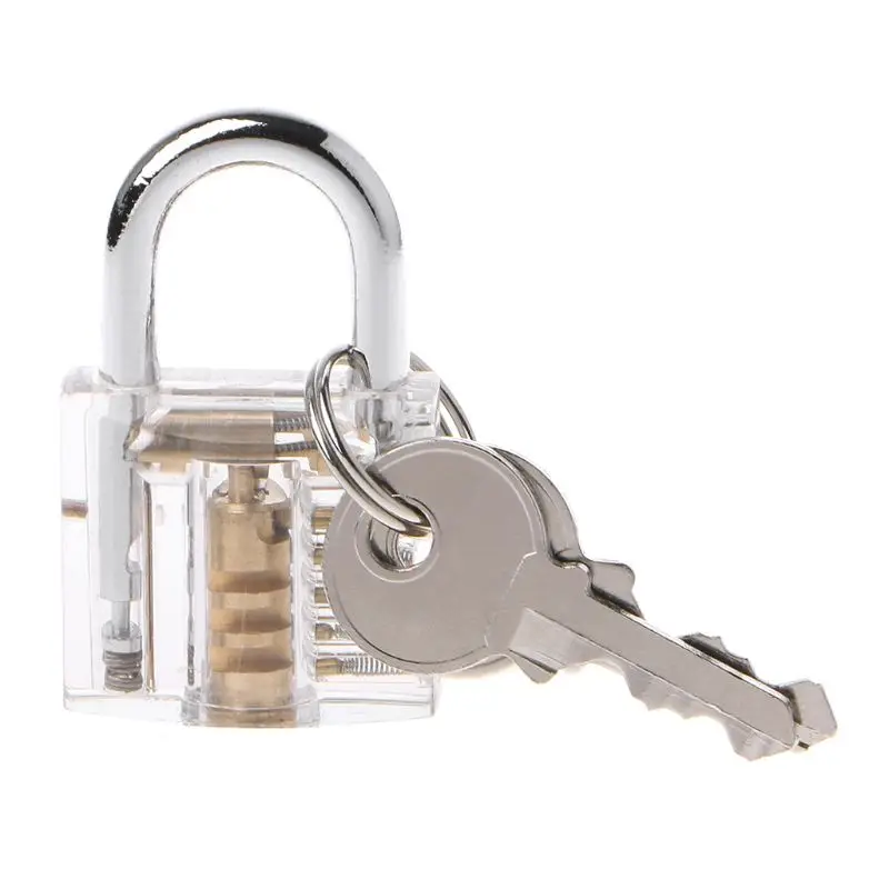 Security Padlock 50mm/2" Transparent Cutaway Locks Inside View Practice Padlock Visible View Lock Training Skill Keyed mini padlock,security padlock,travel padlock,luggage padlock
