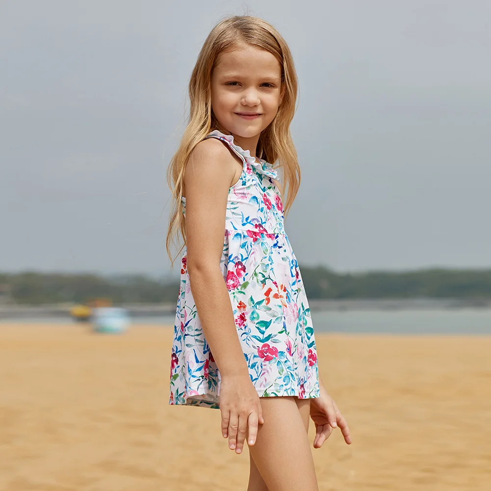 

Shi ying America CHILDREN'S Swimsuit Two-Piece Printed Girls Princess Conservative Belly Covering Skirt Two-piece Swimsuits 4100