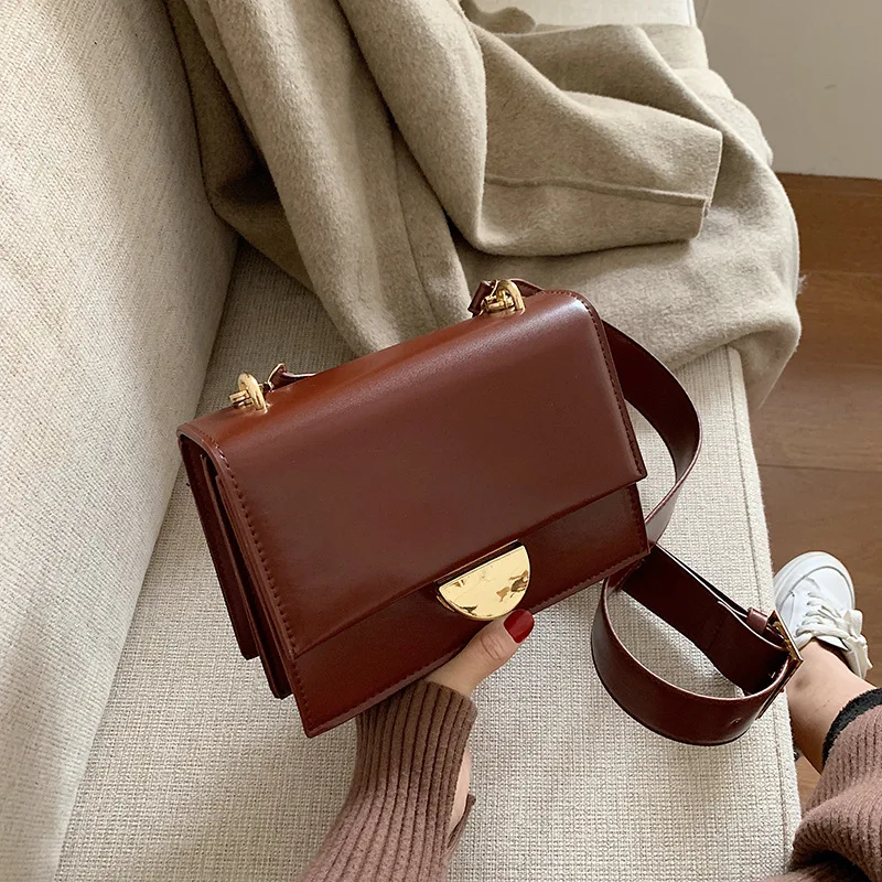 

Retro Women's Bag 2019 Winter New Texture Casual Women's Bag Korean Wild Individual Shoulder Messenger Small Square Bag