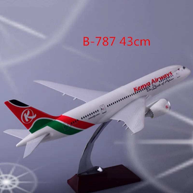 1: 172 43 см весы Boeing B787 Kenya Airways авиакомпания авиационная модель базовый сплав самолет Коллекция игрушек детские подарки