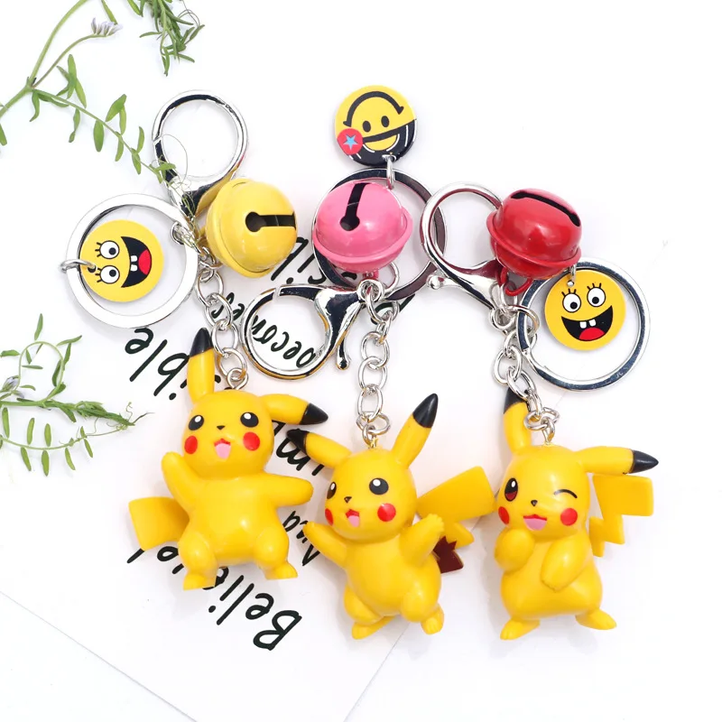 

Cartoon Pet Elf Detective Pikachu Doll Keychain Automobile Hanging Ornament Small Gifts Birthday Gift