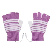 USB перчатки с подогревом, Зимние перчатки для катания на лыжах, вязаные перчатки с подогревом, моющиеся, для охоты, мотокросса, Зимние перчатки для мотоцикла, для улицы