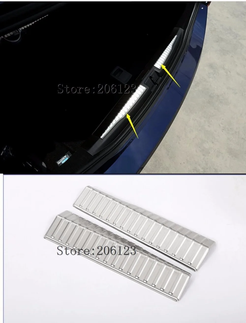 

Inside Rear Bumper Protector Sill Plate 2pcs For Alfa Romeo Giulia 2017 2018