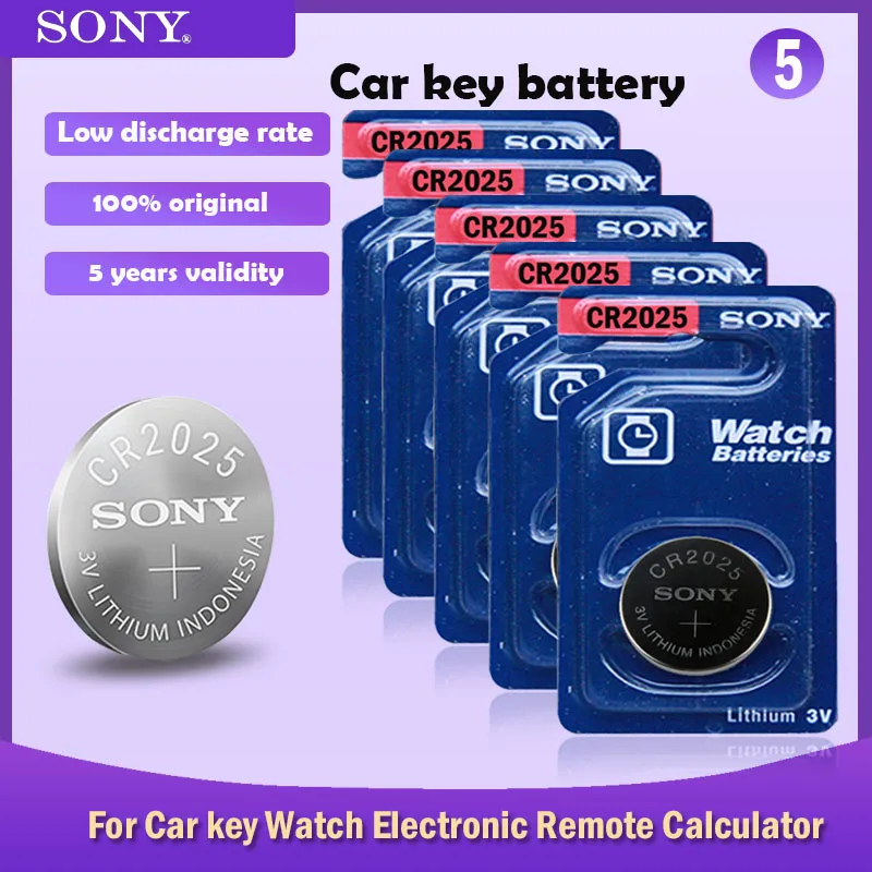 5PCS Brand New SONY CR2025 3V Lithium Battery CR 2025 DL2025 BR2025