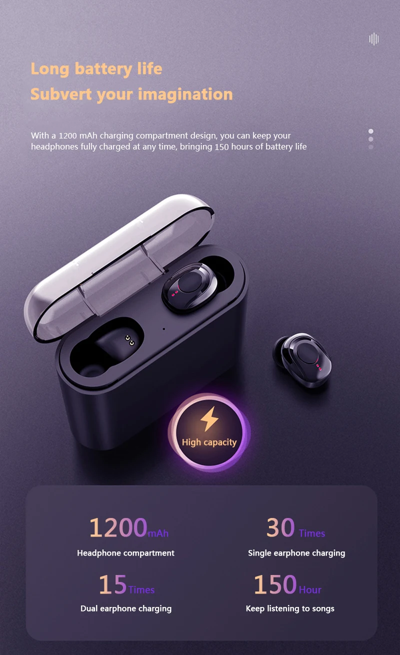 Tkey X18 TWS Bluetooth 5,0 наушники стерео беспроводные наушники HIFI Звук спортивные наушники с микрофоном для телефона беспроводные наушники