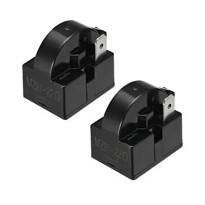 

2 Pcs 22 Ohm 1 Pin Refrigerator PTC Starter Relay Black