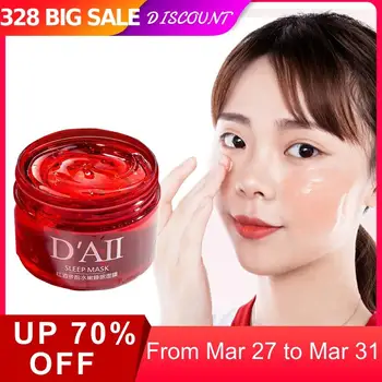 

Sleeping Face Mask 120G Red Wine Polyphenol Hydrating Whitening Moisturizing Shrink Pore Sleep Masks Skin Care Lifting Firming P