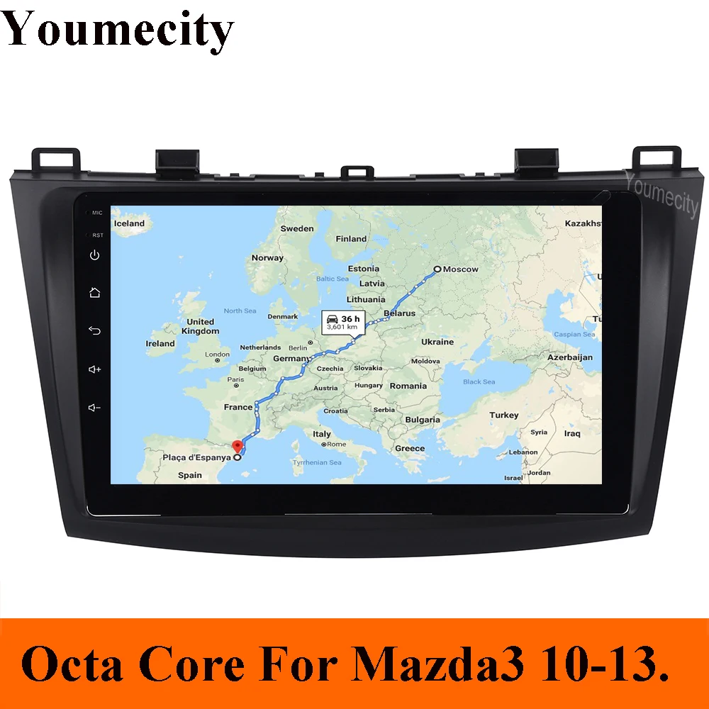 Flash Deal 9inch Android 9.0 Octa Core 2GRAM 32GROM Car DVD Player for Mazda 3 2010 2010 2011 2013 Radio GPS Navigation BT WIFI Map 0