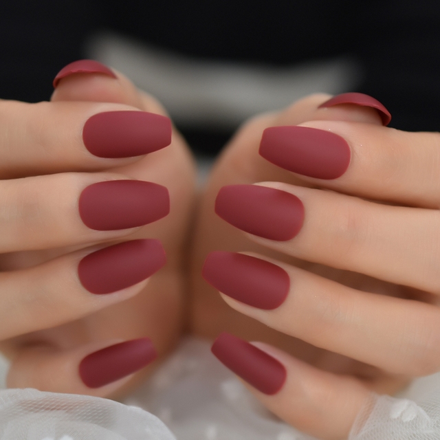 Rose Pink French Ballerina Coffin Press on False Nail Metallic Silver Edge Frosted Ballet Fake Nails Tips Women Girl Wear