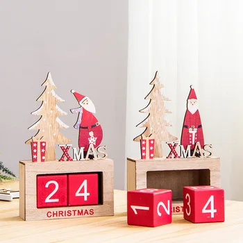 

1pcs Calendar Christmas Calendars Creative Wooden Letter Number Ornament Xmas New Year Party Home Desktop Table Decor Supplies
