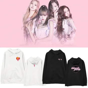 

Kpop BLACKPINK Concert Same Hoody JENNIE JISOO LISA ROSE ROSE Hoodies Long Sleeve Thicken Autumn Winter Clothes Outwear