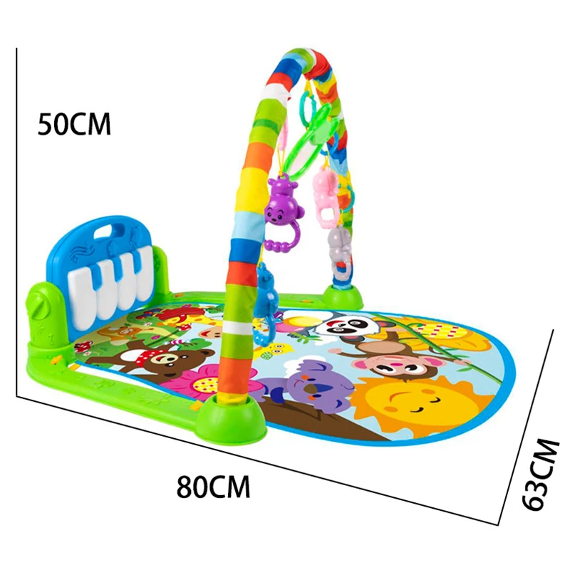 Baby Play Mat Toys for 0-3-6-12 Months Activity Jungle Gym Playmat Tummy  Time Mat with Piano Newborn Infant Toy NSV775