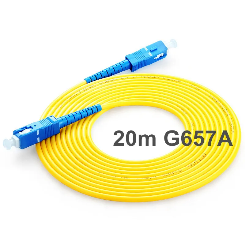 SC UPC Patchcord 20m optical SC Patch cord 2 0mm PVC G657A Fiber Jumper Simplex SM 1