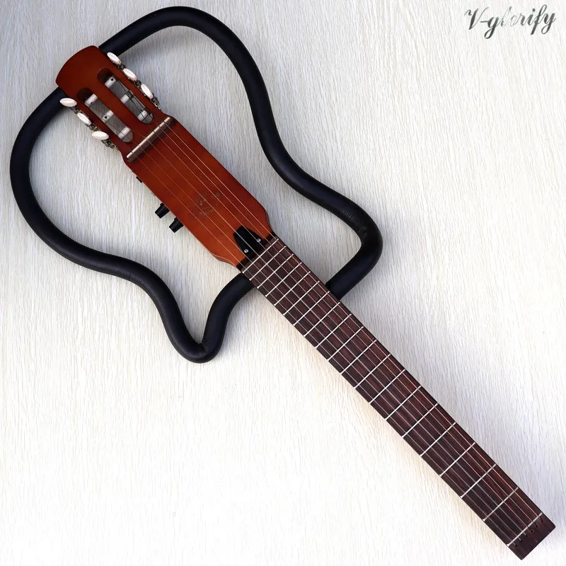 

Stock silent classic electric Guitar and silent acoustic guitar with free bag