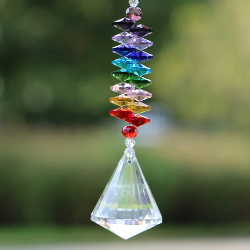 1 шт. сверкающие хрустальные чакра Suncatcher прозрачный бриллиант шар Ловец света оконный орнамент висячие украшения