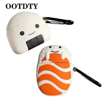 

OOTDTY Unique Japanese Food Protective Case Shockproof Silicone Cover for Airpods 1/2 Protective Case Protective Shell Skin