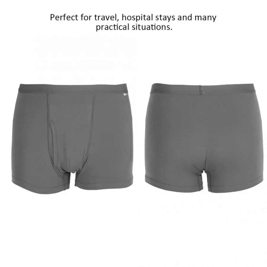 Adult Diaper Men's Washable Incontinence Shorts Open Underwear Adult Patient Reusable Breathable Pant Diaper for Travel Hospital 5