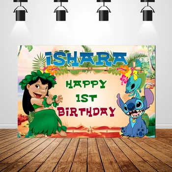 

Sxy1605 Lilo Cartoon Dolls Children 1st Birthday photography Backdrops Newborn Photo Studio Backdrop Jungle Background Vinyl
