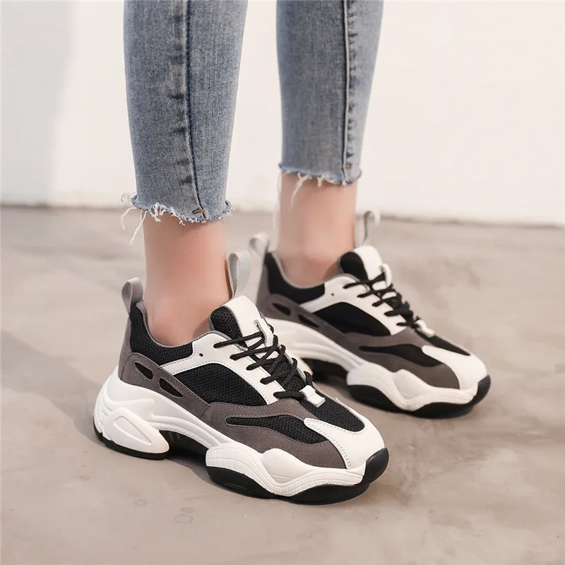 

Shoe Woman 2019 Noodles Ventilation Shoes Leisure Time