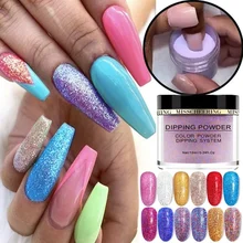 12 цветов ногтей искусство акриловые блестки погружения порошка пыли для УФ гелевое украшение акриловый порошок для ногтей верхняя база пальто активатор