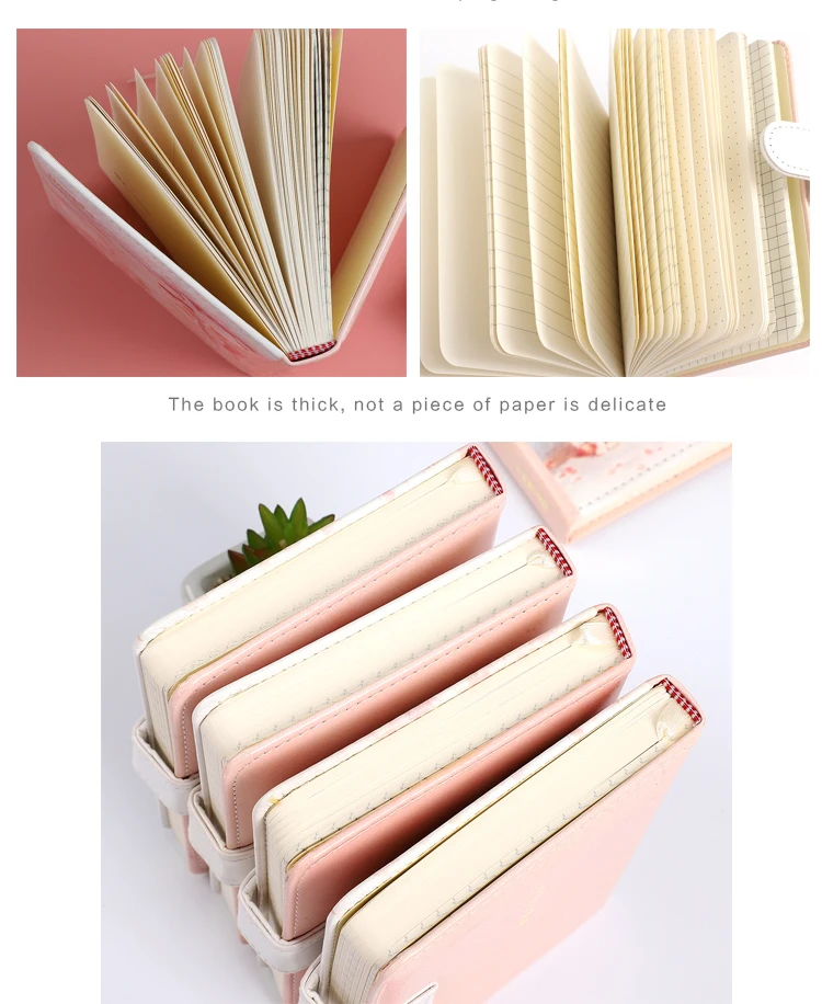JIANWU 1PC Creative Cartoon Cute sakura cat Personal Diary notebook PU Hardcover planner Notebook bullet journal supplies