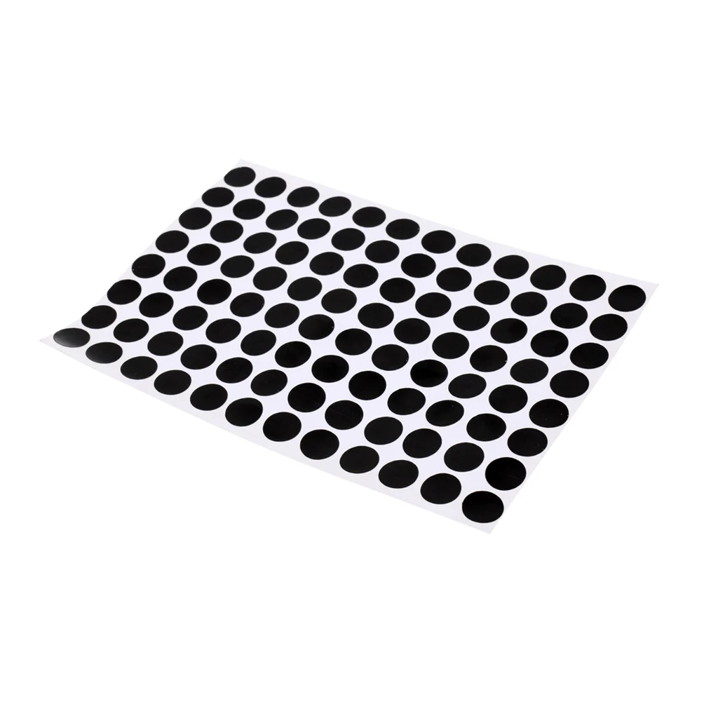 Magicdeal 96pcs/Sheet Round Black Spot Stickers Table Spots Billiard Table Accessory 1.2cm