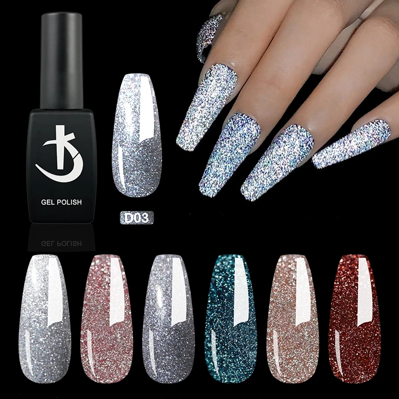 Nail Glitter Reflective Varnish Semi permanent Broken Diamond Gel Nail