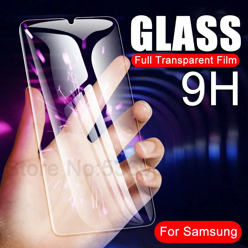 

9H Tempered Glass on the For Samsung Galaxy A90 A80 A70 A60 A50 A40 A30 A10 M10 M20 M30 M40 Full Cover Protection Safety Glass