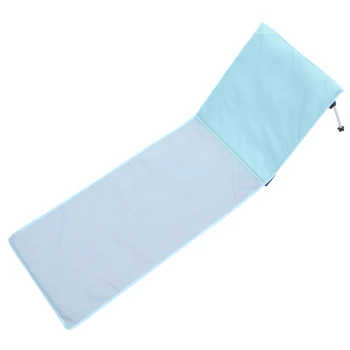 

With Pocket Outdoor Camping Chair Beach Mat Portable Folding Backrest Bed Leisure Lightweight Polyester Sun Lounger Travel