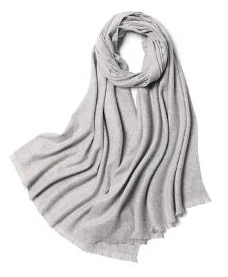 Gray White Женский шарф cashmeres Pure 100, модная шаль, зимняя, осенняя, средней толщины, шаль, роскошный бренд, шерстяной шарф, теплый, для девушек, Пашмина - Цвет: Gray White