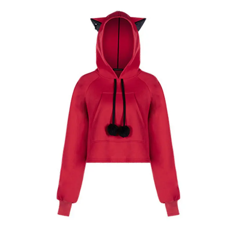 XITAO оболочка Drawstring толстовки женские модные новые осенний пуловер с рукавами-фонариками маленькие свежие повседневные стильные толстовки xj70 - Цвет: red     XJ1970