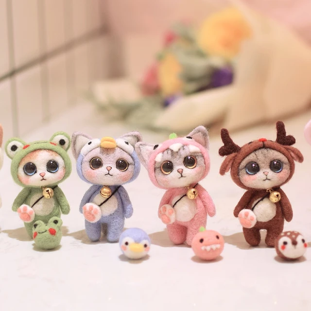 MIUSIE Cute Animal Felt Kit Non Finished DIY Felting Materials Handmade DIY  Craft Plush Doll Wool Felt Material Set - AliExpress