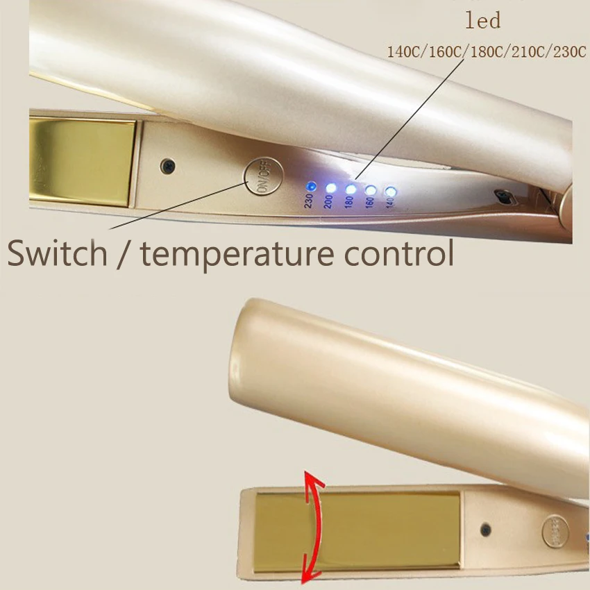 2 в 1 влажный сухой плоский утюг Светодиодный контроль температуры завивки волос твист DIY выпрямление стайлер двойного назначения электрическая гофра