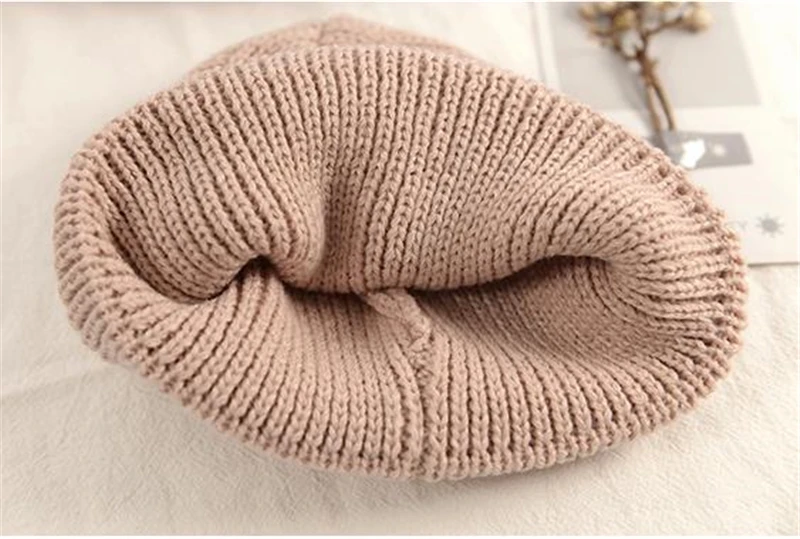 Зимняя шапка для девочки Beanie hat Baby шапка, шапки-бини для малышей Детские шляпы вязаная шапка для мальчиков и девочек, Повседневное однотонные Цвет
