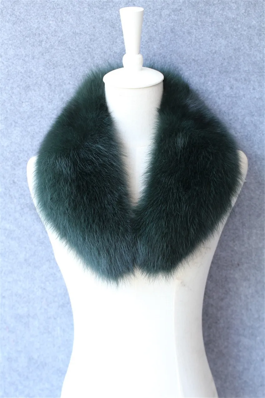 Зимние шею пальто свитер роскошные меховые CollarGenuine лисий мех съемный воротник шарфы Мода меховой шарф L25