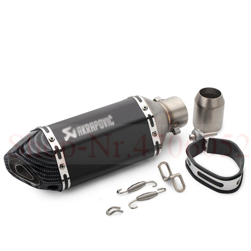 Akrapovic выхлопная мото rcycle escape moto для yamaha aerox 50 honda forza 125 suzuki gsx s1000 benelli trk502 yamaha yzf r125 - Цвет: Black 2