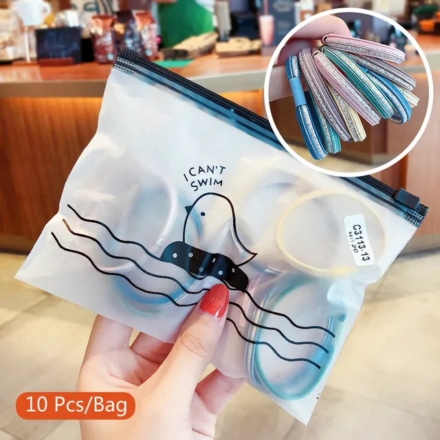 10/50/100 Pcs/Set Women Girls Colors Soft Scrunchies Elastic Hair Band Lady Lovely Solid Rubber Bands Female Hair Accessories 14-10 Pcs