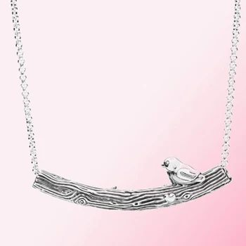 

2019 100% 925 Sterling Silver Classic Spring Bird Necklace Women Charm Fashion Personality Jewelry Free shipping Wholesale