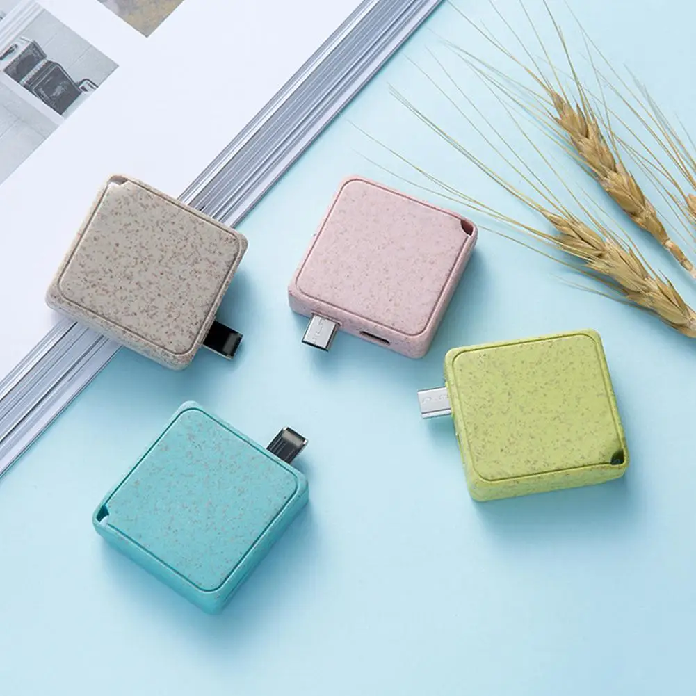 Перерабатываемый мини квадратный мобильный тип питания C Micro Usb 2000 мАч мобильные телефоны планшеты камера маленький бумажный стиль аварийный внешний аккумулятор